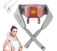 Wtujil Masseur de cou et d'épaules amélioré 2026 avec chaleur, cou sans fil avec chaleur, 3 niveaux de force réglable, longue durée de vie de la batterie, pour réduire les tensions musculaires et les