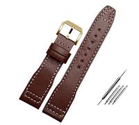 Wtukmo 20mm 21mm Brown Black Men Watchband For IWC Pilot Mark XVIII IW327004 IW377714 Bracelet de montre en cuir de veau véritable, 21mm, Agate