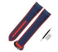 Wtukmo Bracelet de montre en nylon et silicone pour Omega Watch Band 20 mm, 21 mm, 22 mm, fermoir pliable avec logo, 22mm, Agate