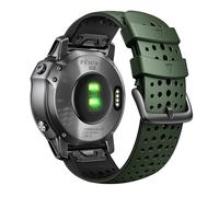 Wtukmo For Garmin Fenix 8X Fenix 7X Sport bracelet de montre en Silicone 26mm bracelet de remplacement pour Fenix 6X/6X Pro/5X Plus/Tactix 7 Pro/Enduro 2/Fenix 3/Descent Mk2(Army-black)