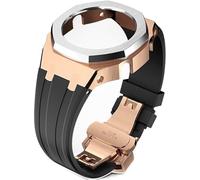 Wtukmo Kit de remplacement de bracelet de montre en caoutchouc et boîtier en métal, pour GA2100/GA2110 en acier inoxydable, cadre de lunette, accessoires avec couvercle inférieur, taille unique, Agate