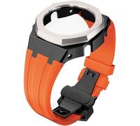 Wtukmo Kit de remplacement de bracelet de montre en caoutchouc et boîtier en métal, pour GA2100/GA2110 en acier inoxydable, cadre de lunette, accessoires avec couvercle inférieur, taille unique, Agate