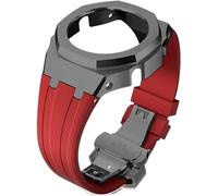 Wtukmo Kit de remplacement de bracelet de montre en caoutchouc et boîtier en métal, pour GA2100/GA2110 en acier inoxydable, cadre de lunette, accessoires avec couvercle inférieur, taille unique, Agate