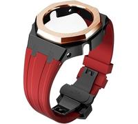 Wtukmo Kit de remplacement de bracelet de montre en caoutchouc et boîtier en métal, pour GA2100/GA2110 en acier inoxydable, cadre de lunette, accessoires avec couvercle inférieur, taille unique, Agate