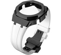 Wtukmo Kit de remplacement de bracelet de montre en caoutchouc et boîtier en métal, pour GA2100/GA2110 en acier inoxydable, cadre de lunette, accessoires avec couvercle inférieur, taille unique, Agate