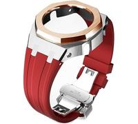 Wtukmo Kit de remplacement de bracelet de montre en caoutchouc et boîtier en métal, pour GA2100/GA2110 en acier inoxydable, cadre de lunette, accessoires avec couvercle inférieur, taille unique, Agate