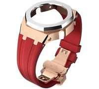 Wtukmo Kit de remplacement de bracelet de montre en caoutchouc et boîtier en métal, pour GA2100/GA2110 en acier inoxydable, cadre de lunette, accessoires avec couvercle inférieur, taille unique, Agate