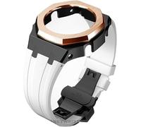 Wtukmo Kit de remplacement de bracelet de montre en caoutchouc et boîtier en métal, pour GA2100/GA2110 en acier inoxydable, cadre de lunette, accessoires avec couvercle inférieur, taille unique, Agate