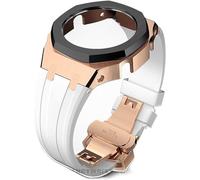 Wtukmo Kit de remplacement de bracelet de montre en caoutchouc et boîtier en métal, pour GA2100/GA2110 en acier inoxydable, cadre de lunette, accessoires avec couvercle inférieur, taille unique, Agate