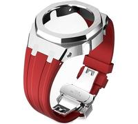 Wtukmo Kit de remplacement de bracelet de montre en caoutchouc et boîtier en métal, pour GA2100/GA2110 en acier inoxydable, cadre de lunette, accessoires avec couvercle inférieur, taille unique, Agate