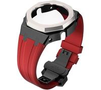 Wtukmo Kit de remplacement de bracelet de montre en caoutchouc et boîtier en métal, pour GA2100/GA2110 en acier inoxydable, cadre de lunette, accessoires avec couvercle inférieur, taille unique, Agate