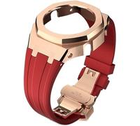 Wtukmo Kit de remplacement de bracelet de montre en caoutchouc et boîtier en métal, pour GA2100/GA2110 en acier inoxydable, cadre de lunette, accessoires avec couvercle inférieur, taille unique, Agate