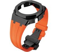 Wtukmo Kit de remplacement de bracelet de montre en caoutchouc et boîtier en métal, pour GA2100/GA2110 en acier inoxydable, cadre de lunette, accessoires avec couvercle inférieur, taille unique, Agate