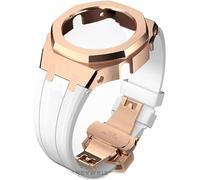 Wtukmo Kit de remplacement de bracelet de montre en caoutchouc et boîtier en métal, pour GA2100/GA2110 en acier inoxydable, cadre de lunette, accessoires avec couvercle inférieur, taille unique, Agate