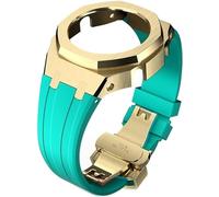 Wtukmo Kit de remplacement de bracelet de montre en caoutchouc et boîtier en métal, pour GA2100/GA2110 en acier inoxydable, cadre de lunette, accessoires avec couvercle inférieur, taille unique, Agate