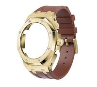 Wtukmo La quatrième génération de lunette entièrement en métal + bracelet en caoutchouc fluoré, convient pour GA2100/GA-2110 pièces de rechange pour homme/femme GA2100/GA-2110 mise à niveau, taille