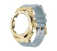 Wtukmo La quatrième génération de lunette entièrement en métal + bracelet en caoutchouc fluoré, convient pour GA2100/GA-2110 pièces de rechange pour homme/femme GA2100/GA-2110 mise à niveau, taille
