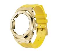 Wtukmo La quatrième génération de lunette entièrement en métal + bracelet en caoutchouc fluoré, convient pour GA2100/GA-2110 pièces de rechange pour homme/femme GA2100/GA-2110 mise à niveau, taille