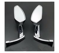WTXXGQ Rétroviseur Moto Latéraux Miroir Rétroviseurs Latéraux pour Moto pour Kawasaki pour Ninja 300 8 Mm Et 10 Mm(Chrome)