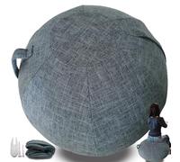 WTZHHK 9 Couleurs Swiss Ball Ballon Gym Grossesse Couverture 55/65/75 cm,2 Pcs Bouchon d'air Yoga,Housse Ballon Gym Housse Ballon de Exercice (Ballon de Yoga Non Inclus)(Navy,55CM)