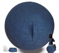 WTZHHK 9 Couleurs Swiss Ball Ballon Gym Grossesse Couverture 55/65/75 cm,2 Pcs Bouchon d'air Yoga,Housse Ballon Gym Housse Ballon de Exercice (Ballon de Yoga Non Inclus)(Blue,55CM)