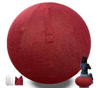 WTZHHK 9 Couleurs Swiss Ball Ballon Gym Grossesse Couverture 55/65/75 cm,2 Pcs Bouchon d'air Yoga,Housse Ballon Gym Housse Ballon de Exercice (Ballon de Yoga Non Inclus)(Red,65CM)