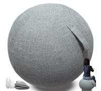 WTZHHK 9 Couleurs Swiss Ball Ballon Gym Grossesse Couverture 55/65/75 cm,2 Pcs Bouchon d'air Yoga,Housse Ballon Gym Housse Ballon de Exercice (Ballon de Yoga Non Inclus)(Gray,55CM)