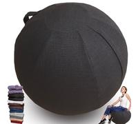 WTZHHK 9 Couleurs Swiss Ball Ballon Gym Grossesse Couverture 55/65/75 cm Protection Contre La PoussièRe ProtéGer Les D'Enveloppe pour La Maison Et Le Bureau Ballon d'exercice(Black,75cm)