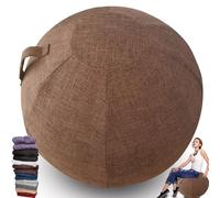 WTZHHK 9 Couleurs Swiss Ball Ballon Gym Grossesse Couverture 55/65/75 cm Protection Contre La PoussièRe ProtéGer Les D'Enveloppe pour La Maison Et Le Bureau Ballon d'exercice(Brown,65CM)