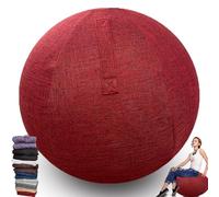 WTZHHK 9 Couleurs Swiss Ball Ballon Gym Grossesse Couverture 55/65/75 cm Protection Contre La PoussièRe ProtéGer Les D'Enveloppe pour La Maison Et Le Bureau Ballon d'exercice(Red,55CM)