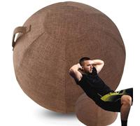 WTZHHK Housse Ballon Gym Housse Applicable à Ballon Grossesse Ballon Siège Bureau Swiss Ball Élégant, Durable et Confortable【Pas de balles incluses】 (Color : Brown, Size : 55CM)…