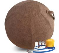 WTZHHK Swiss Ball Grossesse, Chaise Ballon, Ballon Grossesse avec Couvercle, Pompe, Ballon Grossesse pour Le Bureau Et La Maison Ballon Siege Bureau (Color : Brown, Size : 75CM)…