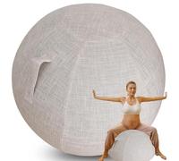 WTZHHK Swiss Ball Grossesse Housse Ball pour Chaise Ballon, Ballon Gym,Ballon Bureau Ballon Pilate Élégant et Fonctionnel 【Pas de balles incluses】 (Color : Beige, Size : 65CM)