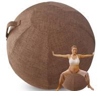 WTZHHK Swiss Ball Grossesse Housse Ball pour Chaise Ballon, Ballon Gym,Ballon Bureau Ballon Pilate Élégant et Fonctionnel 【Pas de balles incluses】 (Color : Brown, Size : 65CM)