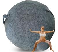 WTZHHK Swiss Ball Grossesse Housse Ball pour Chaise Ballon, Ballon Gym,Ballon Bureau Ballon Pilate Élégant et Fonctionnel 【Pas de balles incluses】 (Color : Navy Blue, Size : 75CM)