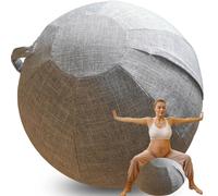 WTZHHK Swiss Ball Grossesse Housse pour Chaise Ballon, Gym, Bureau, Pilate Élégant et Fonctionnel【Pas de Balles Incluses】(Gris, 65CM)
