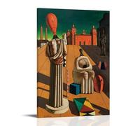 WTZRFV Giorgio De Chirico Impression sur toile murale motivante pour la décoration d'intérieur, salon, chambre à coucher, design moderne, style cadre, 40 x 60 cm