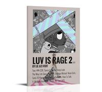 WTZRFV Luv Is Rage 2 Lil Uzi Vert Album mural motivant Impression sur toile pour décoration d'intérieur, salon, chambre à coucher, design moderne, style cadre, 50 x 75 cm