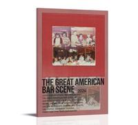 WTZRFV Zach Bryan - Impression sur toile avec motif « The Great American Bar Scene» - Décoration murale inspirante pour la maison, le salon, la chambre à coucher - Style moderne - 30 x 45 cm