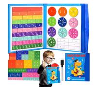 WTZWYFWJ Puzzle éducatif De Fractions Magnétiques,Jeux pour Apprendre Les Fractions,Fractions Aimantées,Learning Ressources,Montessori Jeux Enfant 5 Ans,Cadeau Fille Garcon Jeux Educatif