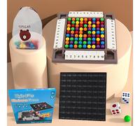 WTZWYFWJ Shut The Box Échiquier intellectuel,Intellectual Chessboard,Jeu De Société Interactif avec Boules Colorées,Puzzle Chess Board Rainbow Ball Elimination Game,pour Familles