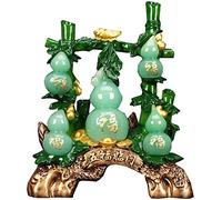 WU Lou Feng Shui Statue Figurine Ornement WU Lou/Hu Lu Sculpture, Charme Chinois de Prospérité Décoration de La Maison Cadeau, Wufu Apporte Bonne Chance
