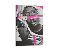 Wu-Tang Clan Impression sur toile imprimée de couverture d'album signée - Affiche de couverture de musique - Décoration murale pour fille et garçon, adolescent - 20 x 30 cm - Cadre