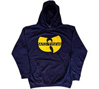 Wu-Tang Clan Sweat-Shirt À Capuche Band Logo Nouveau Officiel Unisex Navy Bleu Size S