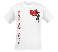 Wu-Tang Clan Swords Homme T-Shirt Manches Courtes Blanc S 100% Coton Regular/Coupe Standard