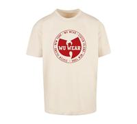 Wu Wear Circle Logo T-shirt surdimensionné pour homme, sable, L Große Größen Tall