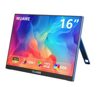 WUAWE Moniteur portable pour ordinateur portable 16" 1920 x 1200p 16:10 IPS moniteur de voyage pour ordinateur portable, USB-C HDMI, HDR Freesync Plug & Play, moniteur de jeu portable pour PC, Mac,