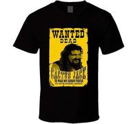 WUBA Cactus Jack Mick Foley Mens Tshirt Tee T Shirt Black L