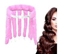 WUBAYI Bigoudis doux sans chaleur pour la nuit - Rouleaux à cheveux (rose)