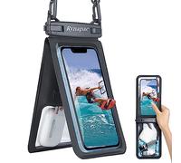 WUBAYI Étui étanche pour téléphone IPX8, double poche,pour téléphone 13 12 11 Pro Max, XR X, XS, S22 P40 P20 Mate , pour la natation et la plongée avec tuba - Noir